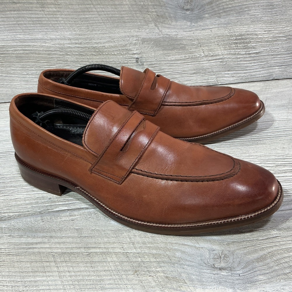Cole Haan Warner Grand Penny Loafers Men's 11.5 Brown Tan Leather Slip-On c29038
